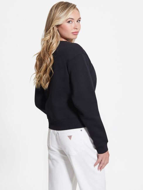 Pull Noir Jet Eco Alona Logo Guess