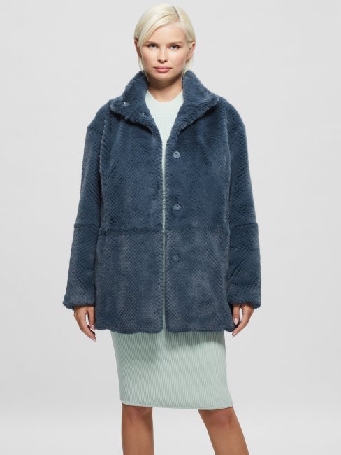 Michelina Manteau En Fausse Fourrure Nordic Sea Multi Guess