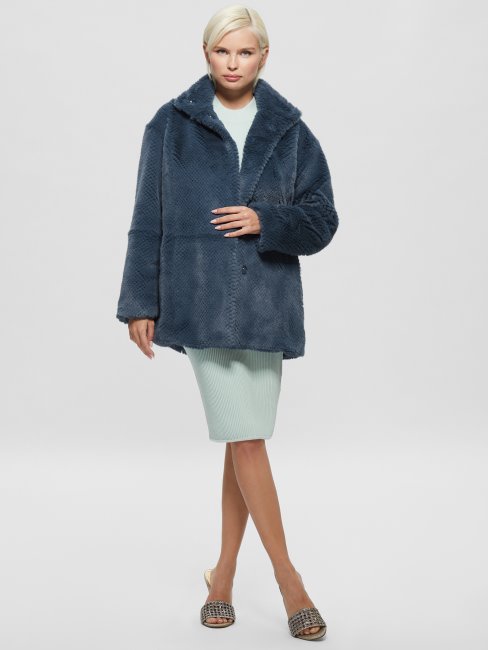 Michelina Manteau En Fausse Fourrure Nordic Sea Multi Guess