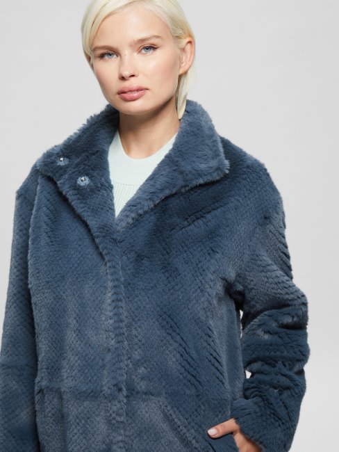 Michelina Manteau En Fausse Fourrure Nordic Sea Multi Guess