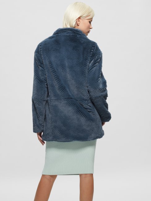Michelina Manteau En Fausse Fourrure Nordic Sea Multi Guess