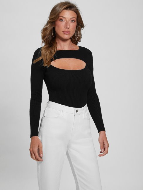 Guess Eco Liv Corps Découpe Jet Noir