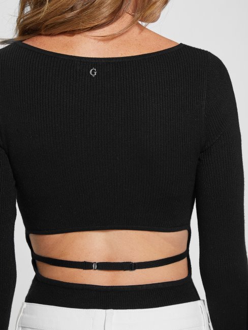 Guess Eco Liv Corps Découpe Jet Noir