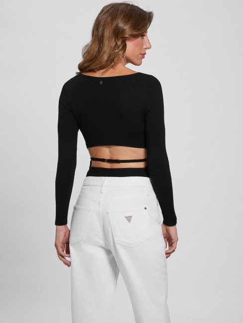 Guess Eco Liv Corps Découpe Jet Noir