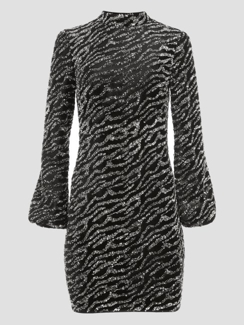 Robe à Sequins Argentés Multi Zoe Guess