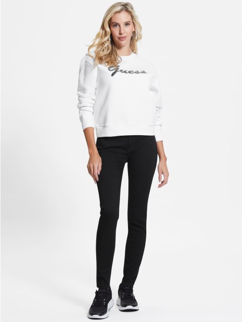 Pull Eco Alona Logo Blanc Pur Guess