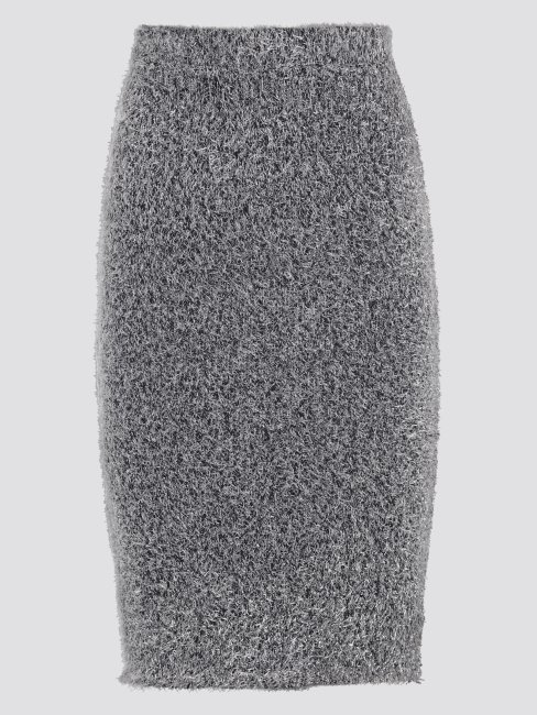 Jupe Pull Floue Multi Tinsley Gris Soie Guess