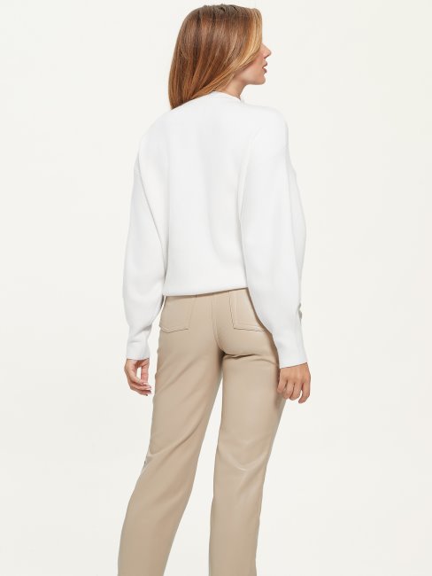 Sweat Guess Creme Logo Estelle Blanc