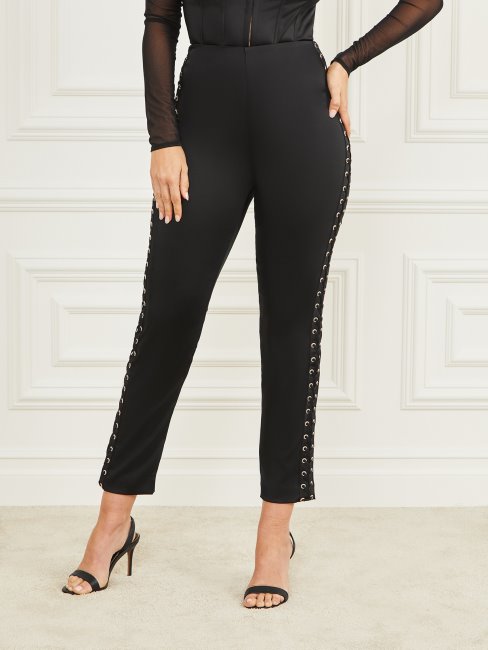Pantalon à Lacets Guess Norma Noir De Jais