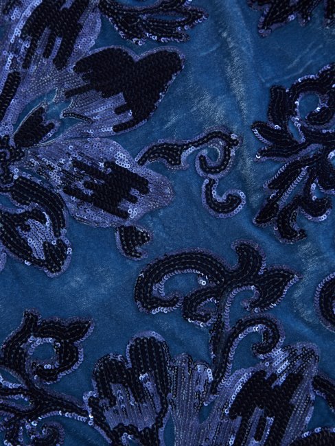 Robe à Sequins Bleu Fleur Guess Estella