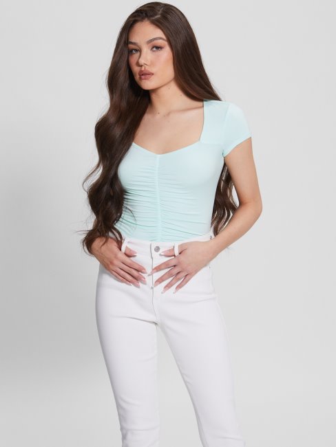 Eco Rayla Froncé Top Guess Soft Aqua