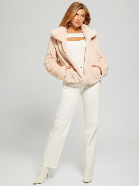 Veste En Fausse Fourrure Sophy Amande Lisse Guess