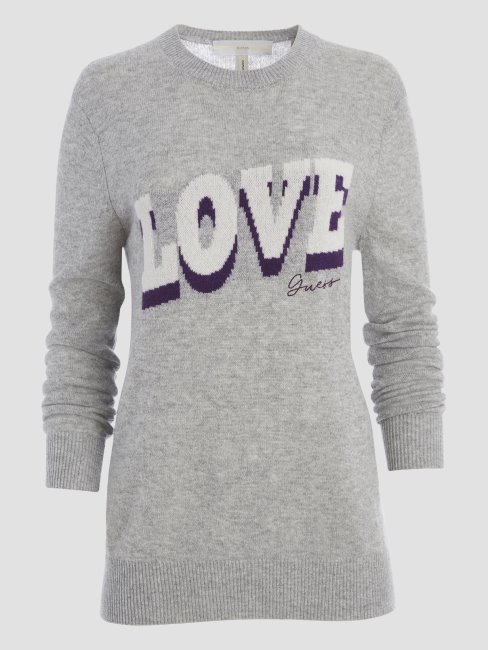 Pull Cachemire Juliette Gris Clair Chiné Guess