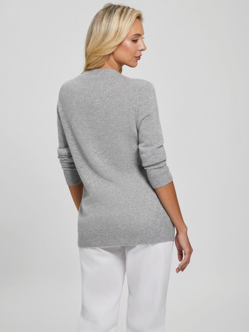 Pull Cachemire Juliette Gris Clair Chiné Guess