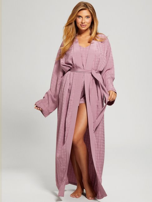 4g Brillant Jacquard Winegar Suppose Doris Robe De Nuit En Satin Robe