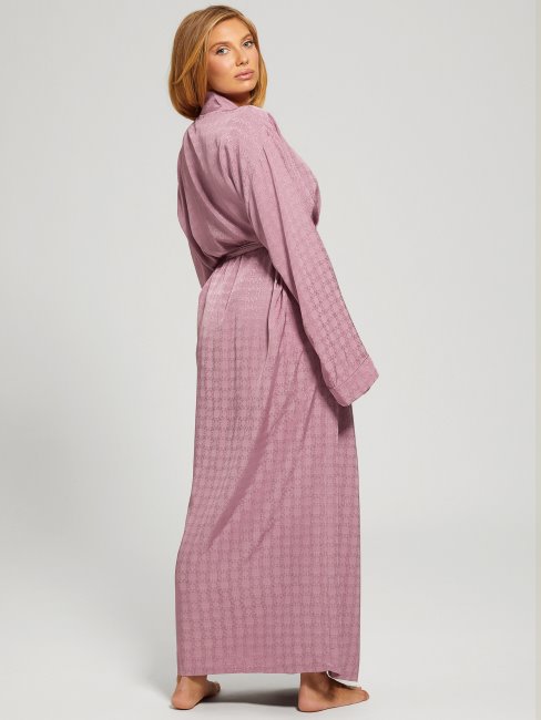 4g Brillant Jacquard Winegar Suppose Doris Robe De Nuit En Satin Robe