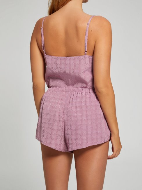 Doris Ensemble Pyjama 4g Brillant Jacquard Winegar Guess