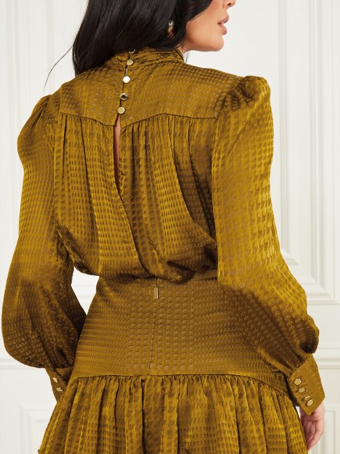 Robe Prince De Galle Ou Olive Millie Suppose