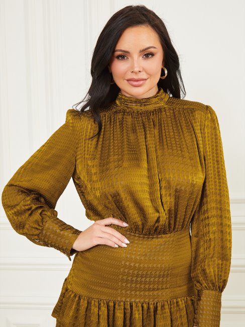 Robe Prince De Galle Ou Olive Millie Suppose