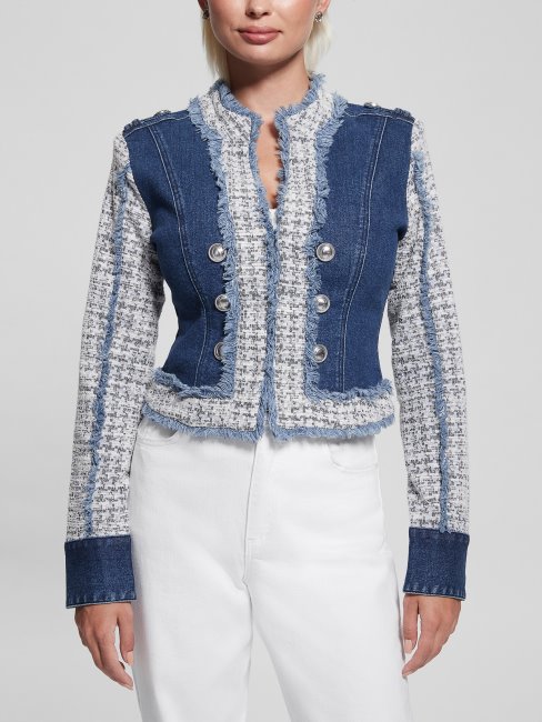 Guess Piste Veste En Jean Tweed Lavage Manon