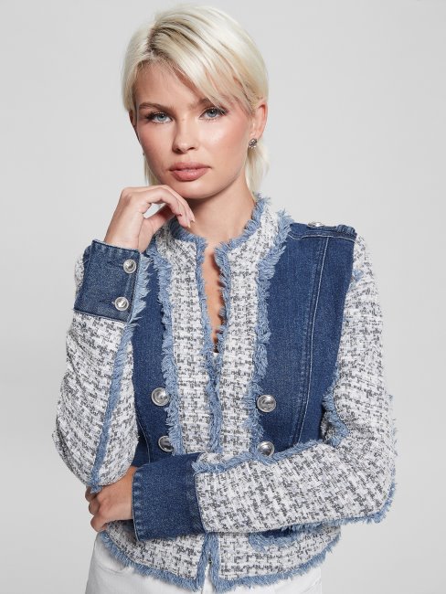 Guess Piste Veste En Jean Tweed Lavage Manon