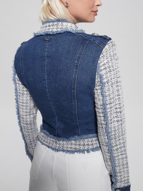 Guess Piste Veste En Jean Tweed Lavage Manon
