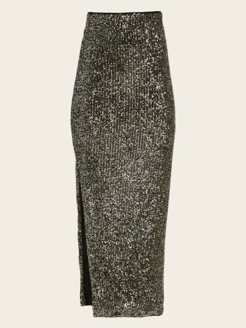 Guess Scintille Dans Le Noir Jupe Jet Noir Multi