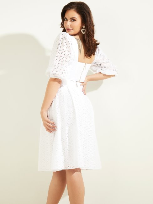 Top Blanc à œillets Nelia True White