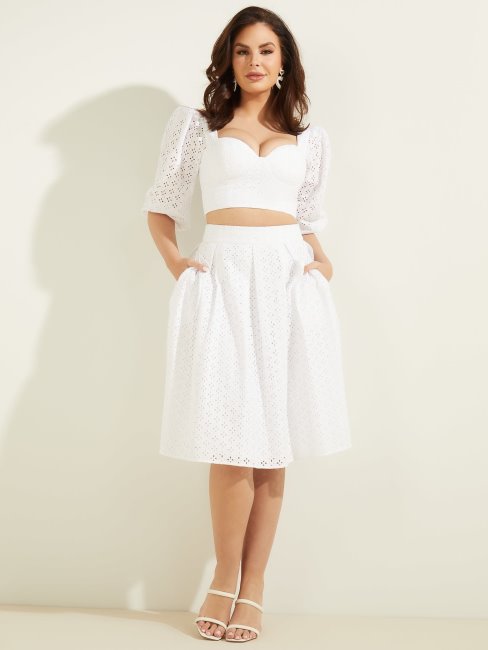 Top Blanc à œillets Nelia True White