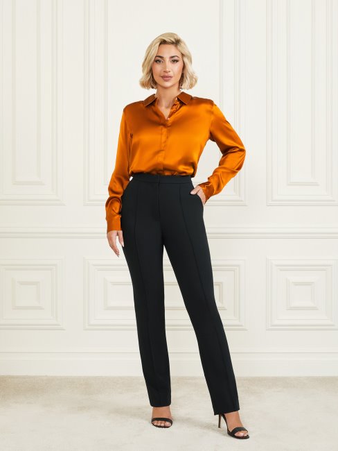 Pantalon Jambe Droite Logan Jet Black Guess