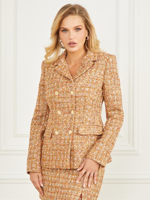 Blazer En Tweed Angelica Multicolore Tallulah Guess