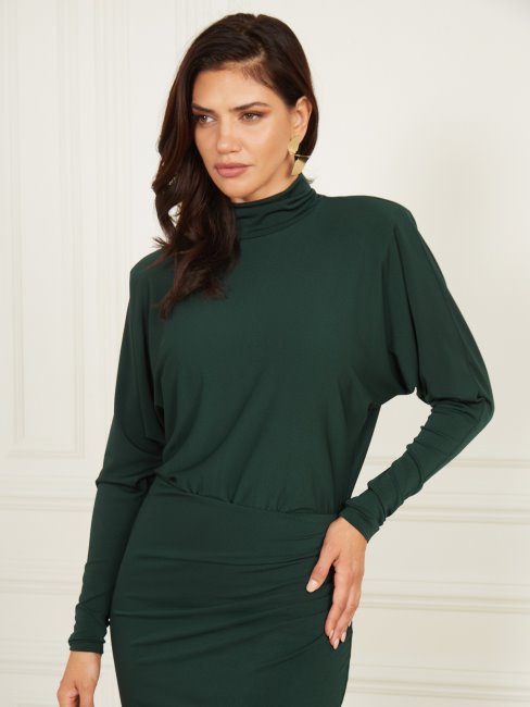 Robe Verte Chenille Bianca Guess