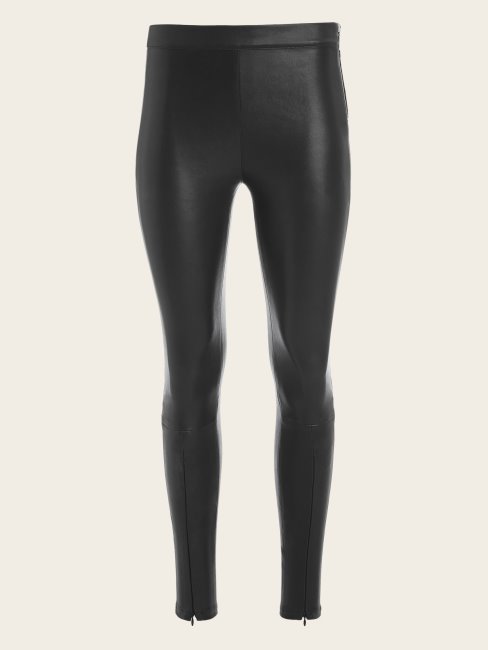 Legging En Cuir élite Guess Noir De Jais