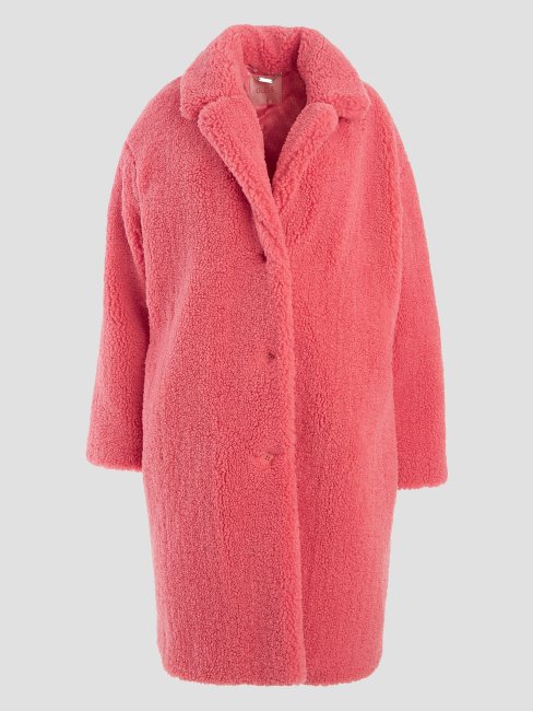 Manteau En Fausse Fourrure Eco Alina Guess Revival Rose