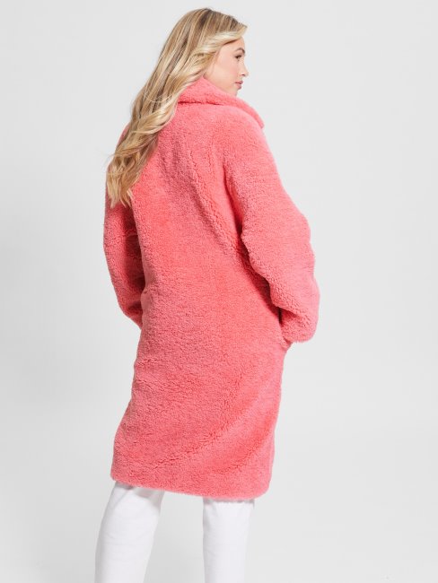 Manteau En Fausse Fourrure Eco Alina Guess Revival Rose