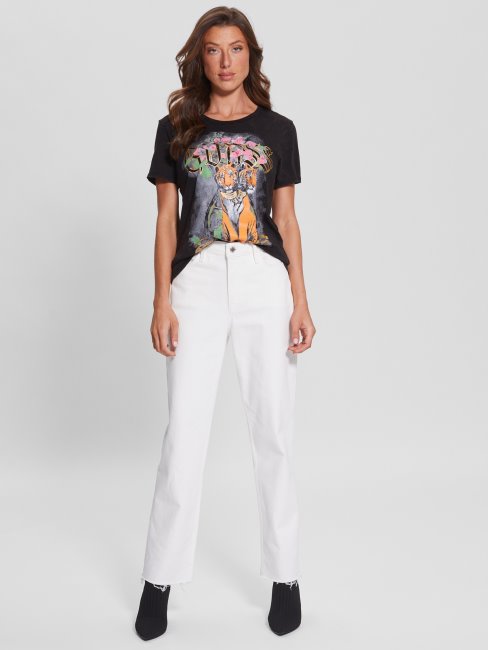 Tee Shirt Guess Jet Noir Multi Double Tigre