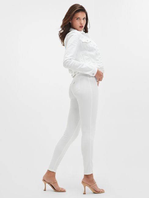 Guess Optic Blanc Rinçage Eco Sexy Curve Jean Taille Mi-haute
