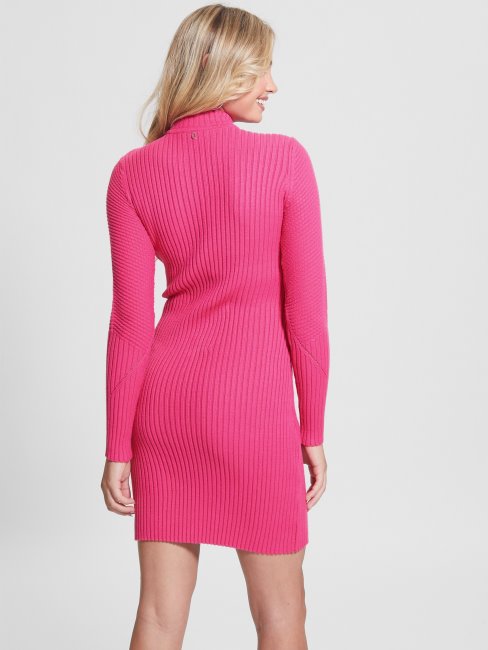 French Rose Guess Eco Tatia Robe à Col Montant