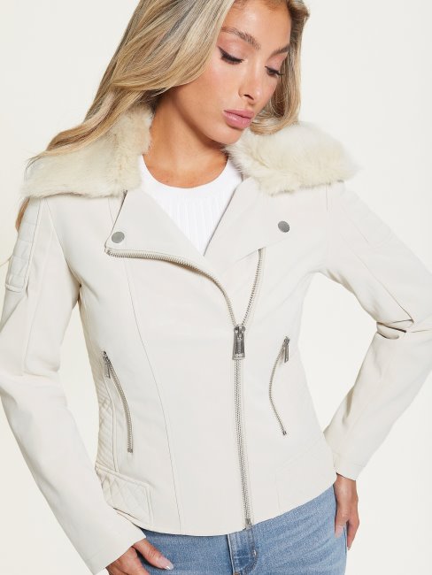 Veste De Moto Olivia Huître Perlée Guess