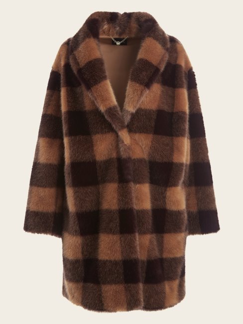 Manteau Camel Et Dark Bourbon Bi Guess Rochelle