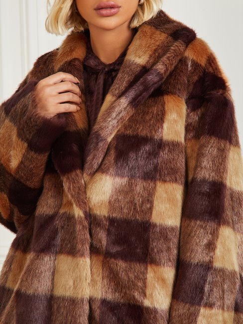 Manteau Camel Et Dark Bourbon Bi Guess Rochelle