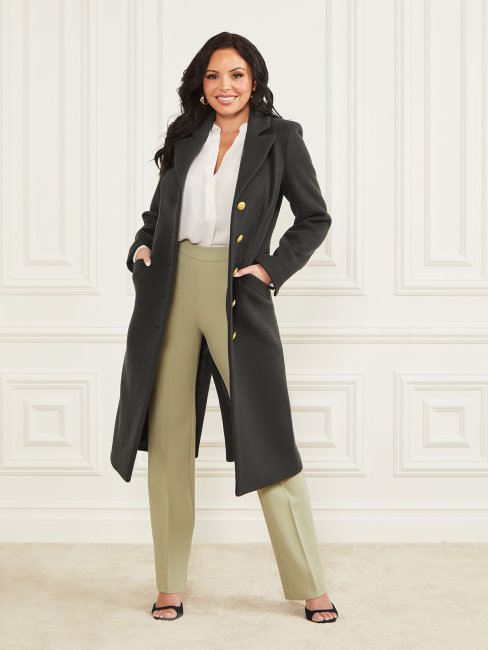 Manteau Guess Francesca London Vert Chenille