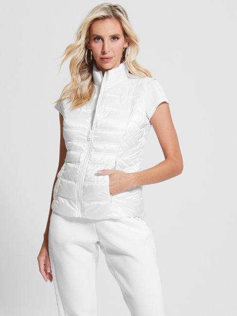 Gilet Matelassé Eco Gingembre Guess Blanc Pur