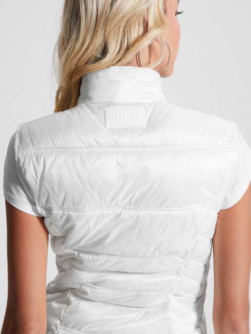 Gilet Matelassé Eco Gingembre Guess Blanc Pur
