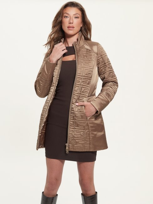 Veste Matelassée Longue Guess Wet Sand Multi Marine
