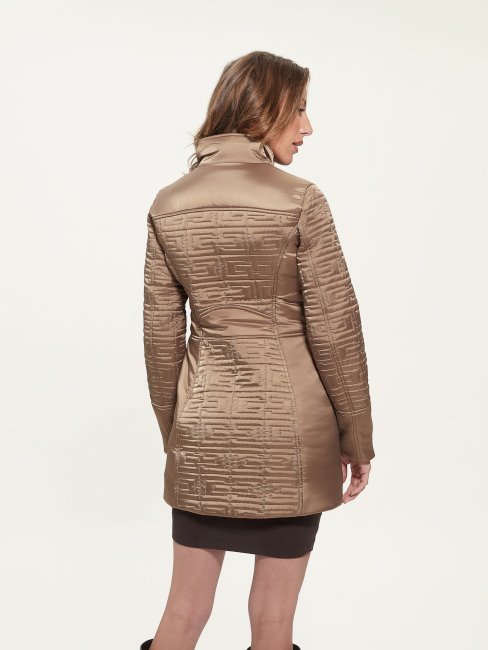 Veste Matelassée Longue Guess Wet Sand Multi Marine