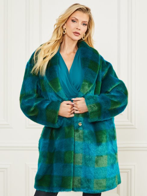 Manteau Rochelle Guess Vert Et Bleu Bermuda Bi