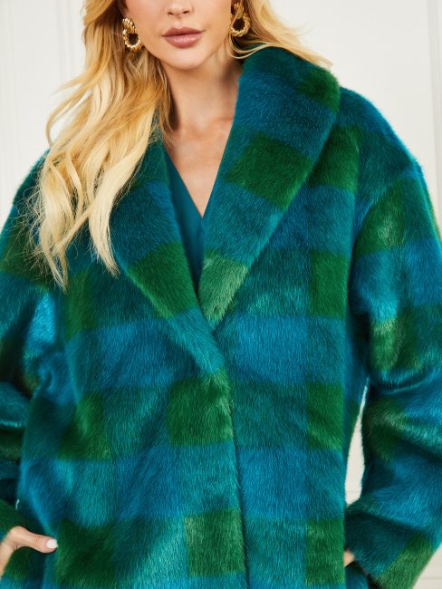 Manteau Rochelle Guess Vert Et Bleu Bermuda Bi