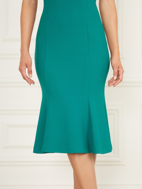 Robe Fenton Bleu Sarcelle Ornée Deviner