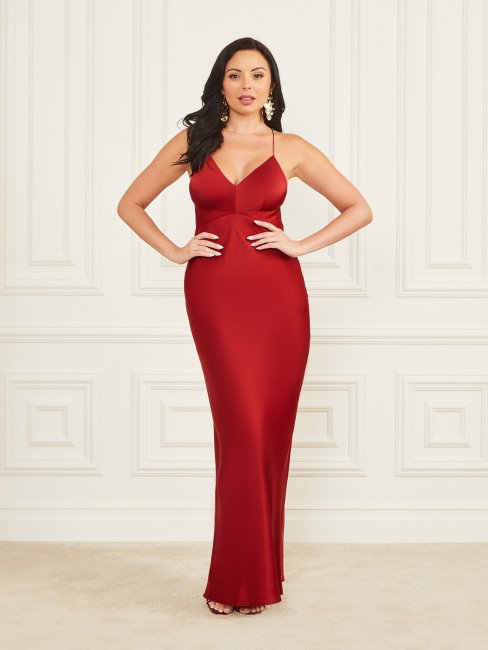 Robe Longue Guess Anita Rouge Jubilé